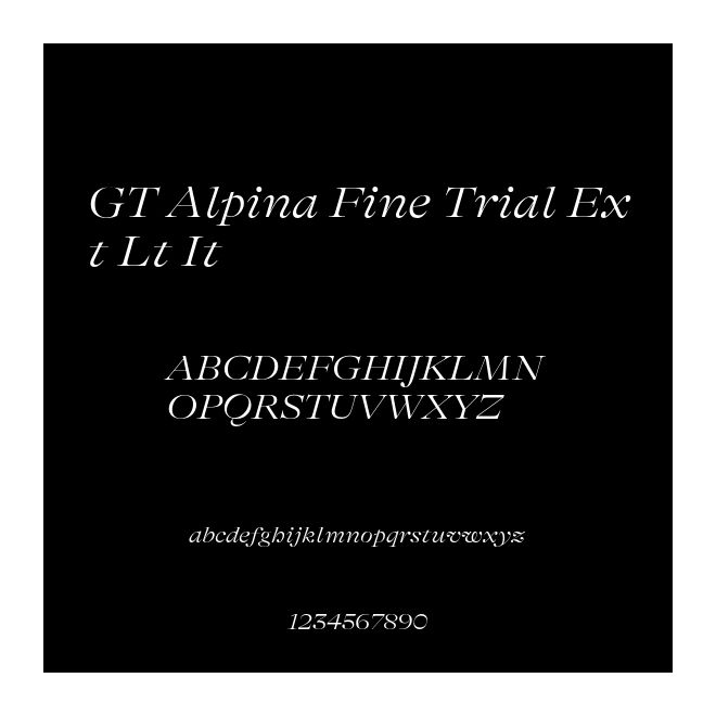 GT Alpina Fine Trial Ext Lt It