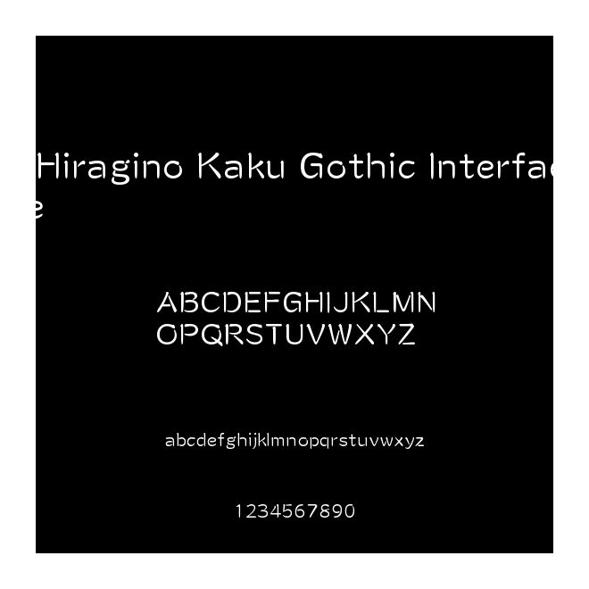.Hiragino Kaku Gothic Interface