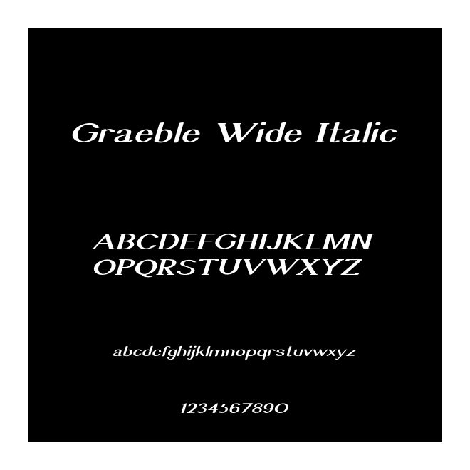 Graeble Wide Italic