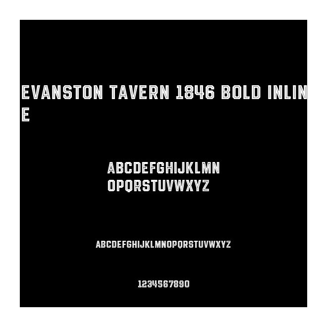 Evanston Tavern 1846 Bold Inline