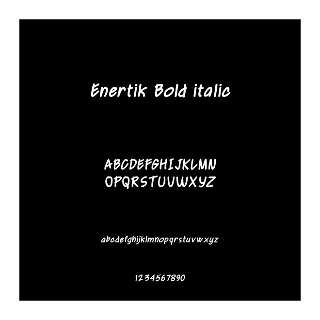 Enertik Bold italic