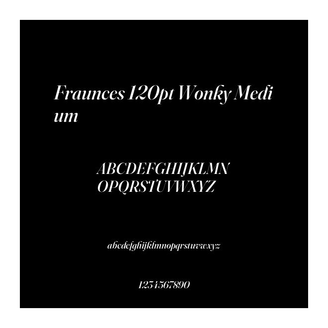 Fraunces 120pt Wonky Medium