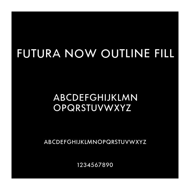 Futura Now Outline Fill