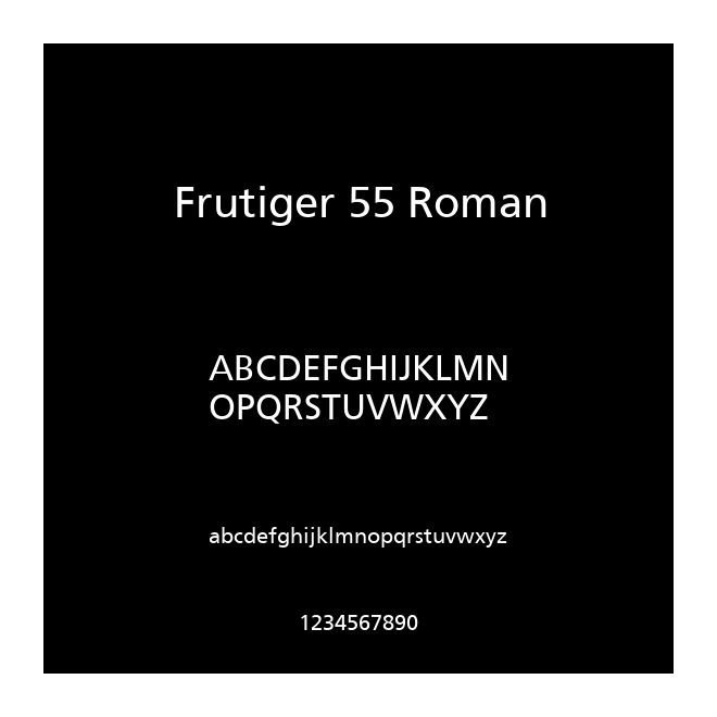 Frutiger 55 Roman