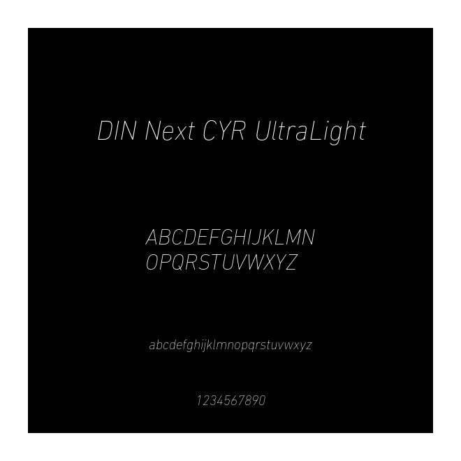 DIN Next CYR UltraLight