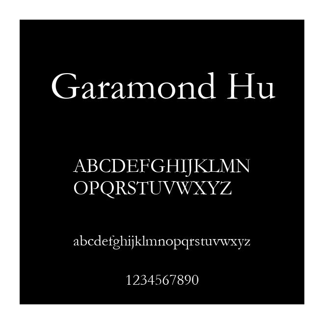 Garamond Hu