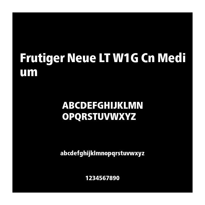 Frutiger Neue LT W1G Cn Medium