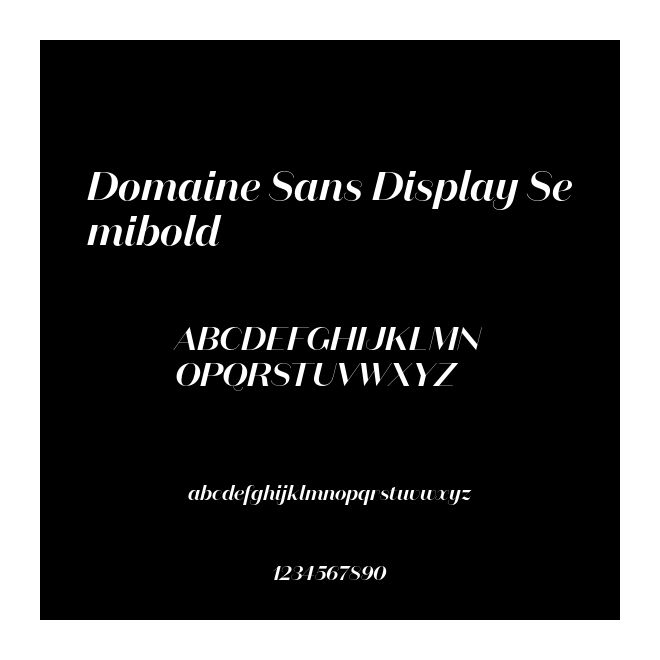 Domaine Sans Display Semibold