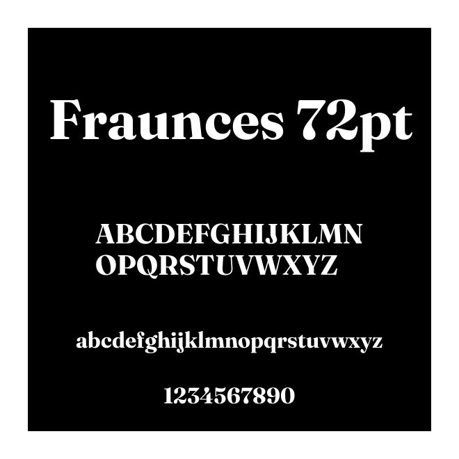 Fraunces 72pt