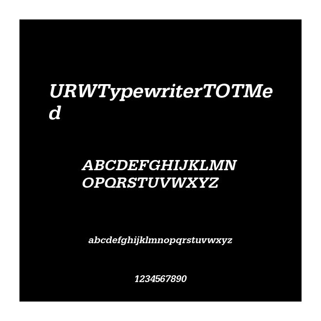 URWTypewriterTOTMed