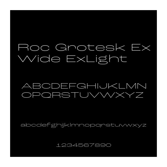 Roc Grotesk ExWide ExLight