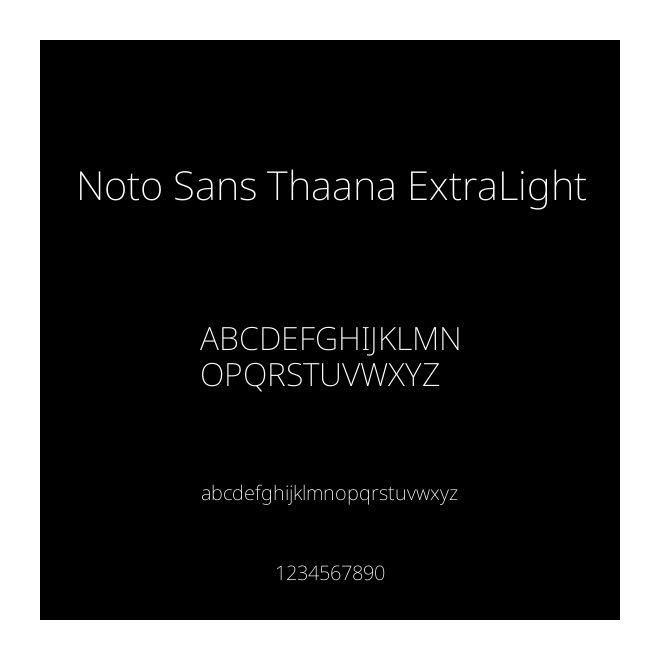Noto Sans Thaana ExtraLight