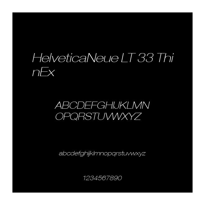 HelveticaNeue LT 33 ThinEx