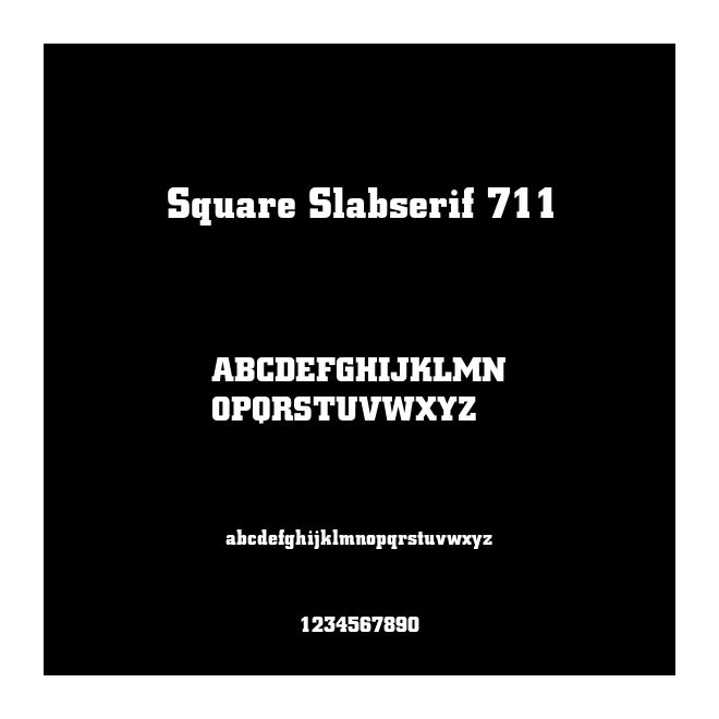 Square Slabserif 711