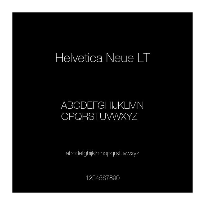 Helvetica Neue LT