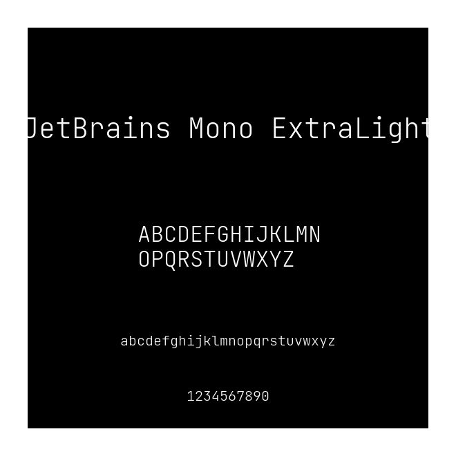 JetBrains Mono ExtraLight