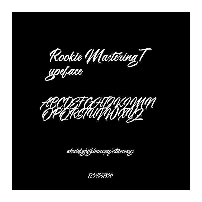 Rookie Mastering Typeface