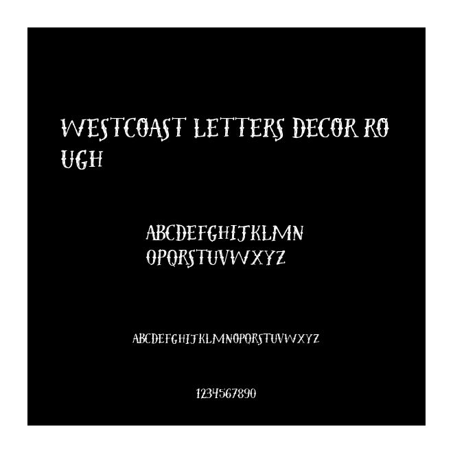 Westcoast Letters Decor Rough