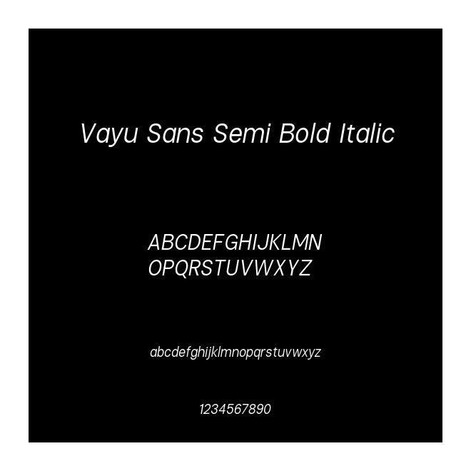 Vayu Sans Semi Bold Italic