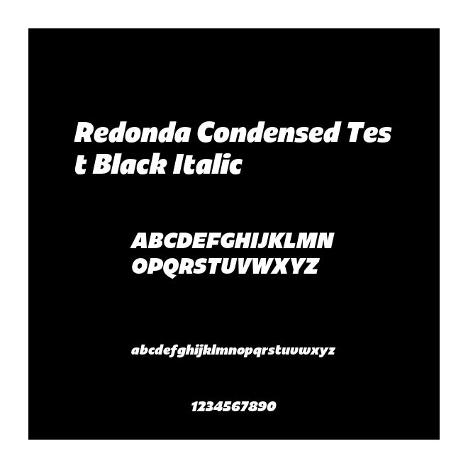 Redonda Condensed Test Black Italic