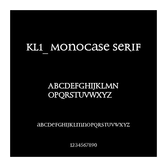 KL1_ Monocase Serif