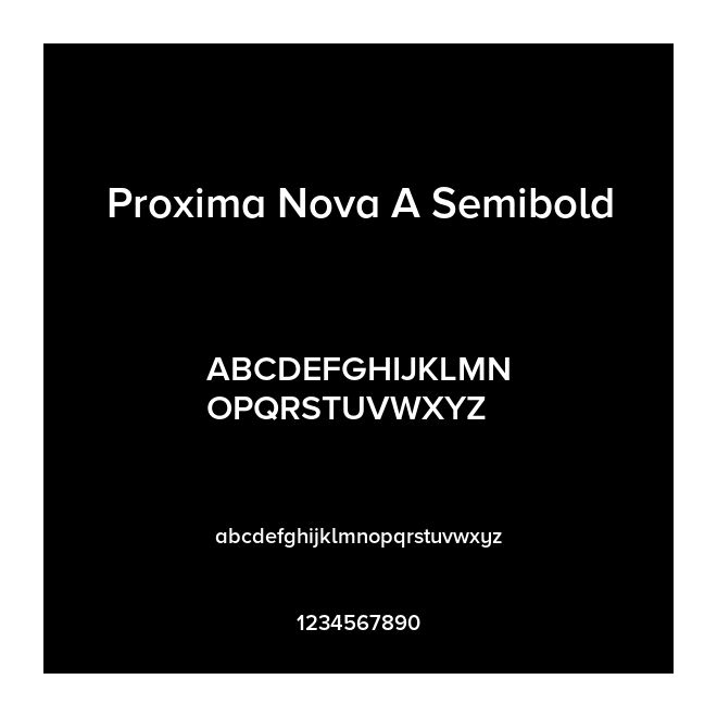 Proxima Nova A Semibold