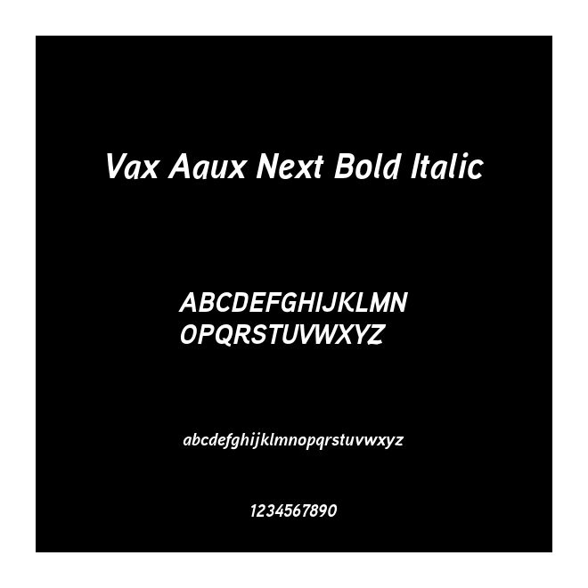 Vax Aaux Next Bold Italic