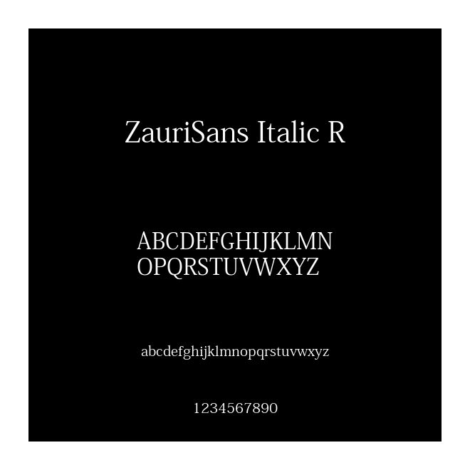 ZauriSans Italic R