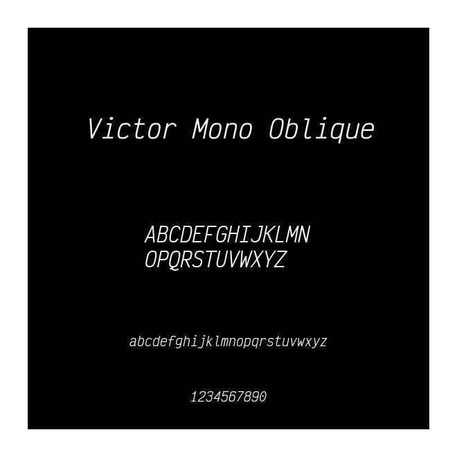 Victor Mono Oblique
