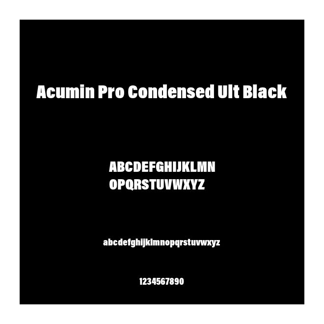 Acumin Pro Condensed Ult Black