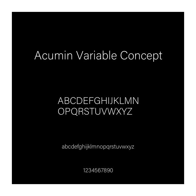 Acumin Variable Concept