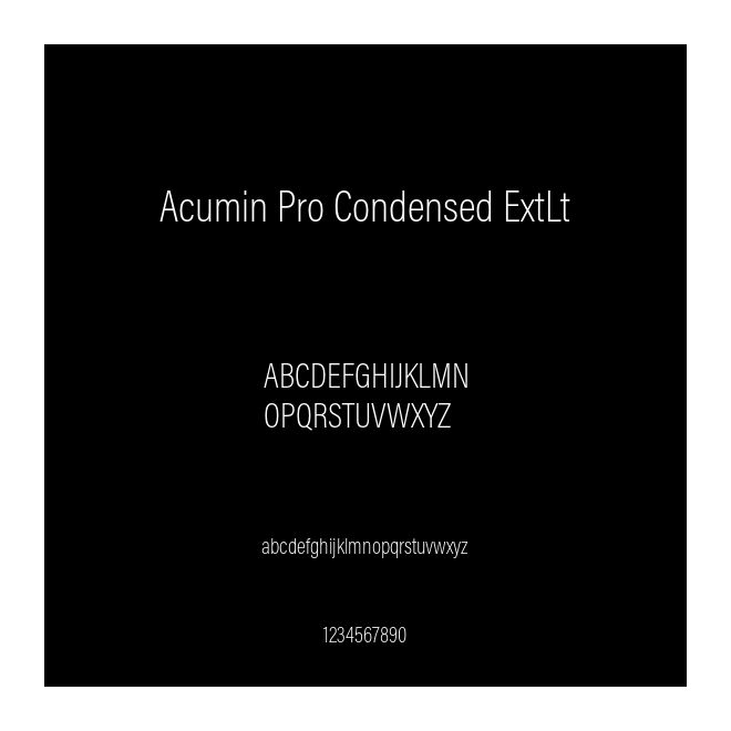 Acumin Pro Condensed ExtLt