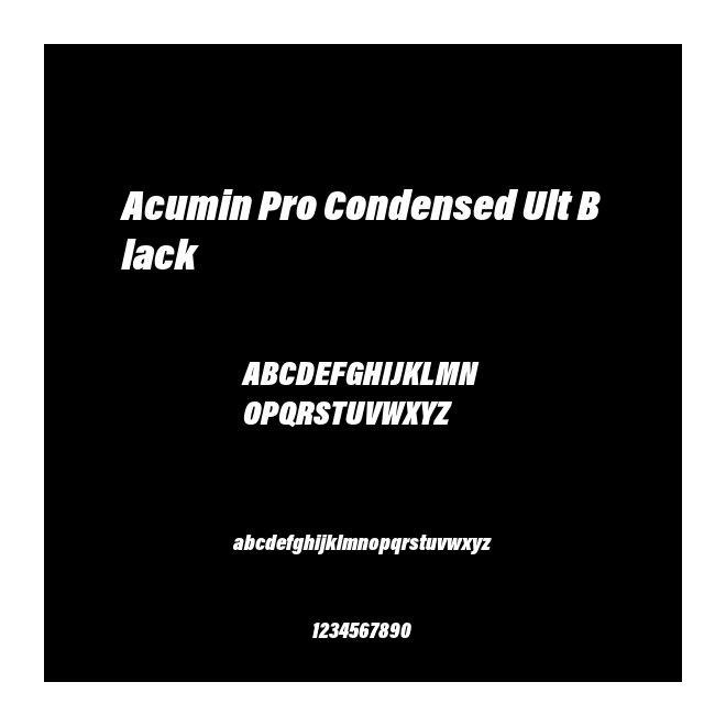 Acumin Pro Condensed Ult Black