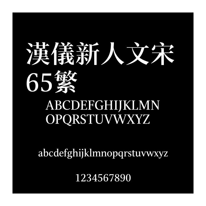 漢儀新人文宋 65繁