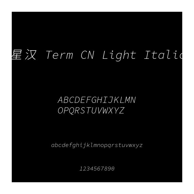 星漢 Term CN Light Italic