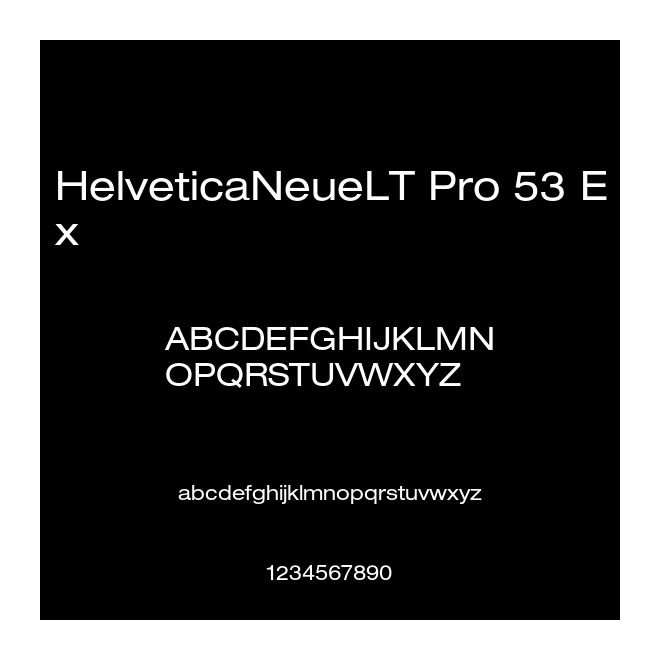 HelveticaNeueLT Pro 53 Ex
