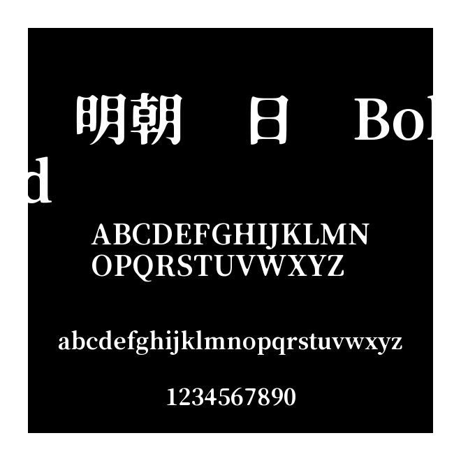 焰明朝 日 Bold