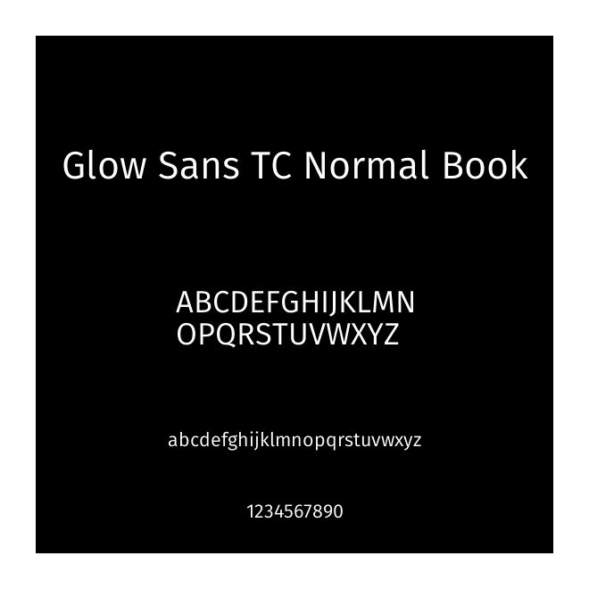 Glow Sans TC Normal Book