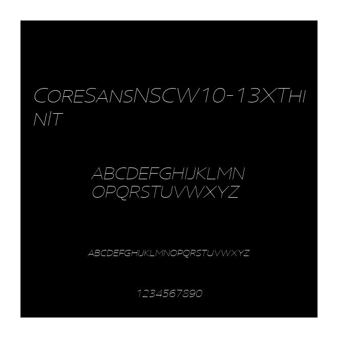 CoreSansNSCW10-13XThinIt