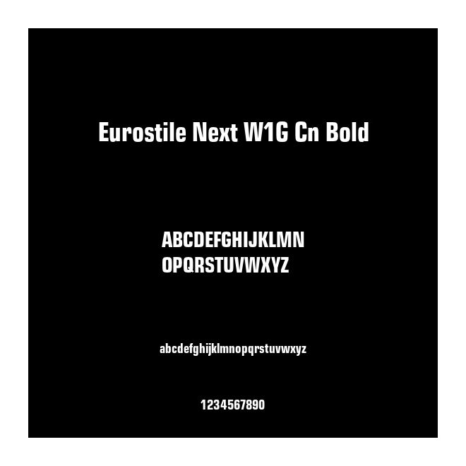 Eurostile Next W1G Cn Bold