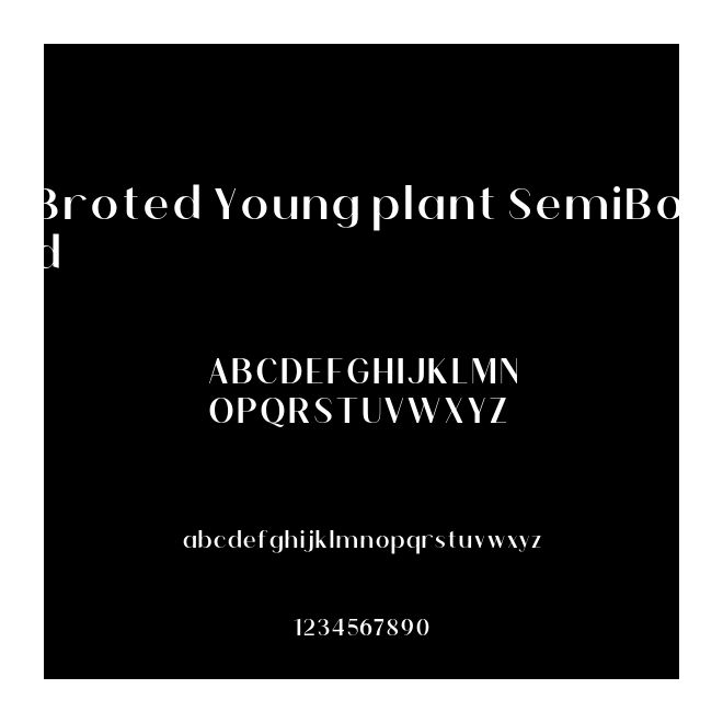 Broted Young plant SemiBold