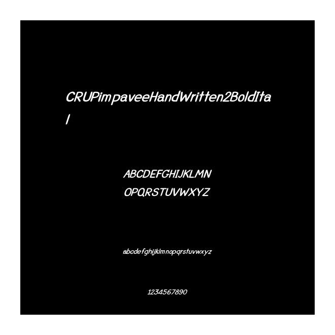 CRUPimpaveeHandWritten2BoldItal