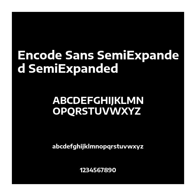 Encode Sans SemiExpanded SemiExpanded