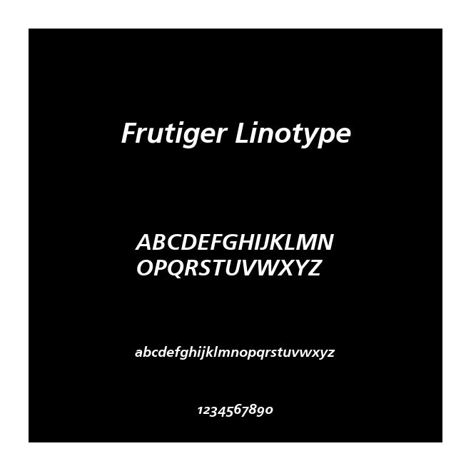 Frutiger Linotype