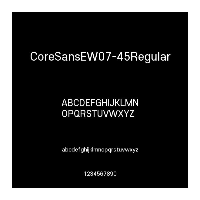 CoreSansEW07-45Regular