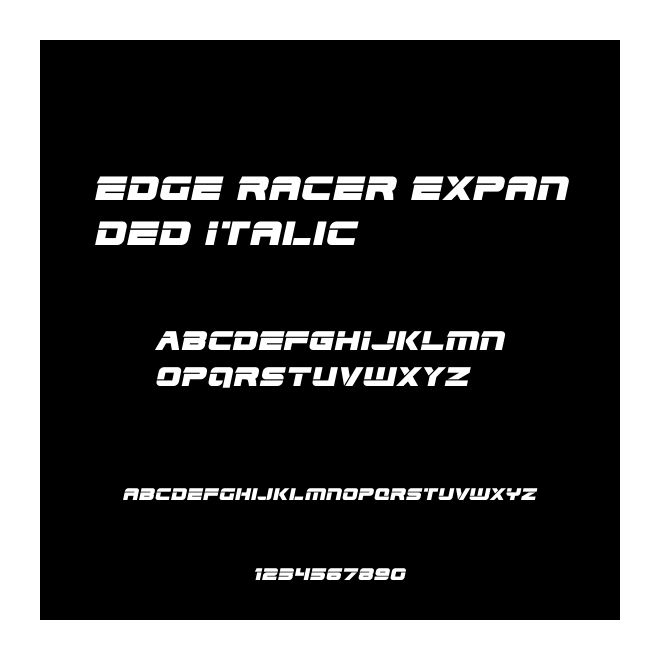 Edge Racer Expanded Italic