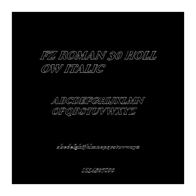 FZ ROMAN 30 HOLLOW ITALIC