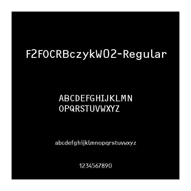 F2FOCRBczykW02-Regular