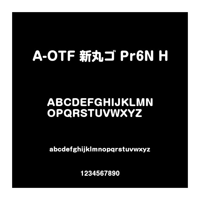 A-OTF 新丸ゴ Pr6N H