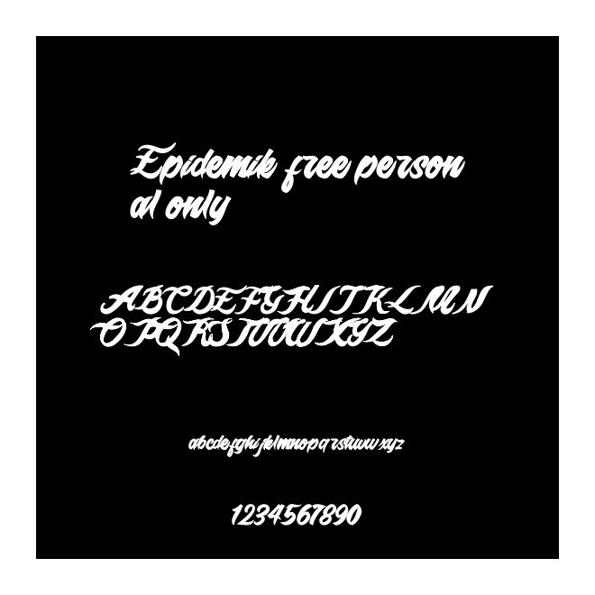 Epidemik free personal only
